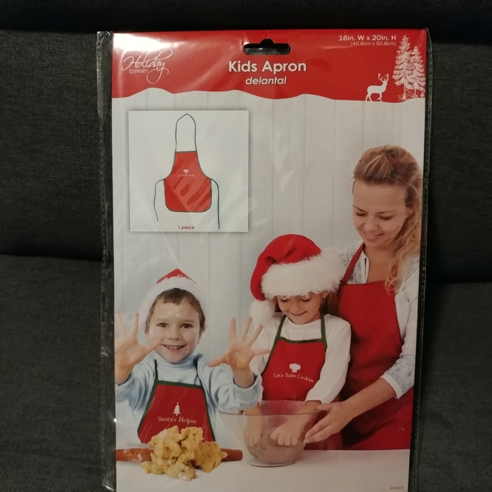 NEW Kids Apron Embroidered Let's Bake Cookies